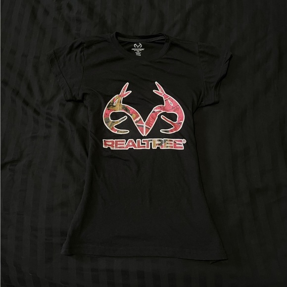 Real Tree Shirt Black Camouflage Realtree Shirt Women’s Hunting Camouflage Top - Picture 1 of 1